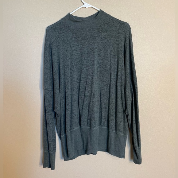 Zella Greenish Gray Mockneck Long Sleeve Top - XL - Picture 1 of 5